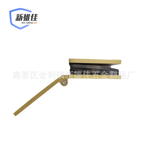 Charnières en verre Xin Xiong Jia 50 mm, finition or brossé, ouverture à 180 degrés pour porte de douche ou de placard - Product Image 3