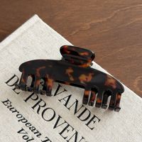 Pince à cheveux Yuxi personnalisée, motif léopard vintage, en acrylique, grande pince requin élégante, sensation haut de gamme pour accessoires capillaires féminins