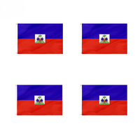 Ensemble de supporters personnalisé avec drapeau d'Haïti : Écharpe, Bandana, T-shirt – Vêtements décoratifs pour fans de football d'été