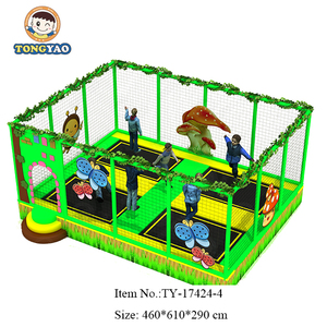 Aire de jeux intérieure commerciale pour adultes et enfants, piscine à balles, trampoline de fitness carré à ressorts - Product Image 5