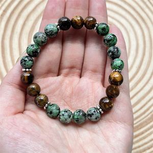 Bracelet en pierre naturelle avec perles de verre colorées, favorisant la prise de décision, recommandé pour une utilisation stratégique, livraison rapide - Product Image 4