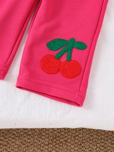 เสื้อผ้าเด็ก เสื้อผ้าเด็กใหม่สุดพิเศษสำหรับเด็กวัยหัดเดิน เสื้อแขนยาวและกางเกงสีแดงกุหลาบ 0-3Y - Product Image 3