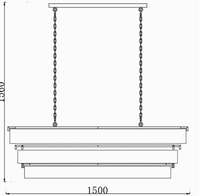 Grand lustre carré en albâtre blanc de luxe, luminaire suspendu pour hall d'hôtel, salon, chambre à coucher, salle à manger