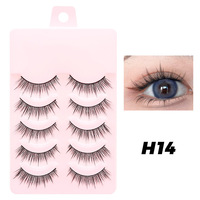 Lash Supplies Faux Cils 5 Paires Crisscross Volume Bulk Strip Natural Look Lashes Sets Pack Faux Mink Eyelashes