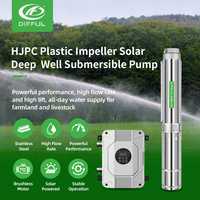 Pompe à eau submersible solaire pour puits forés avec impeller en plastique 4500 tr/min