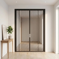 Porte moustiquaire moderne en acier inoxydable haute définition, pliable, antivol, ignifuge, anti-moustiques, pour chat, chien, hôtel, installation facile