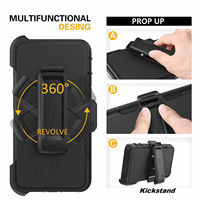 Prix d'usine en gros, étui de protection robuste antichoc 3 en 1 avec clips pour iPhone 12/13 14 14 Pro Max 15 Pro 15 Pro Max