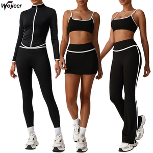 WOJIEER Abbigliamento Sportivo da <span class=keywords><strong>Donna</strong></span> all'Ingrosso, Completi Sportivi ad Alta Elasticità, Set da <span class=keywords><strong>Palestra</strong></span> e Fitness, Completi Yoga con Blocchi di Colore <span class=keywords><strong>per</strong></span> Donne - Product Image 1