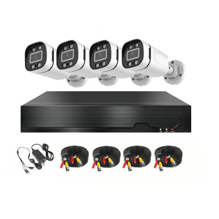 1080P 5MP 방수 카메라 DVR 4 채널 보안 카메라 세트 DVR 키트 CCTV 시스템