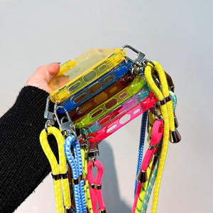 Custodia <span class=keywords><strong>per</strong></span> cellulare antiurto in Silicone personalizzata all'ingrosso con cordino a gancio a 4 angoli <span class=keywords><strong>per</strong></span> <span class=keywords><strong>iPhone</strong></span> 15 14 13 <span class=keywords><strong>11</strong></span> Pro Max <span class=keywords><strong>Cover</strong></span> morbida in TPU - Product Image 5