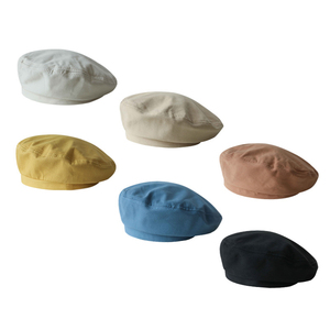 Chapeaux béret avec logo personnalisé pour femmes et filles, béret d'artiste français simple de couleur unie, casquette, cadeaux promotionnels - Product Image 1