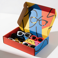 Étui pour lunettes de soleil de couleur personnalisée boîte d'emballage en carton ondulé boîte d'abonnement pour lunettes boîte d'expédition postale
