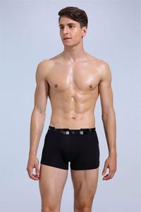 Custom Logo Word Jacquard Elastic Waistband Anti Bacterial U <b>Pouch</b> Knitting <b>Man</b> Boxer Briefs Comfortable Cotton - Product Image 4