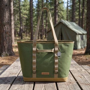 Bolsa térmica grande aislada para pícnic, para latas de cerveza, almuerzo, refrigerador de playa, portador de vino, bolso de mano, para pícnic - Product Image 1