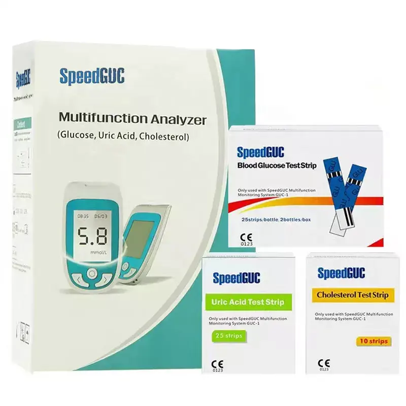 3 in 1 Blood Sugar Test Strip Monitor Diabetics Kit Machine Uric Acid Cholesterol Multifunction Blood Glucose Meter Glucometer