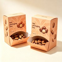 Boîte d'emballage pour en-cas à ouverture automatique biodégradable, boîte en carton pliable pour chocolat, boîte en papier de qualité alimentaire, boîte recyclable