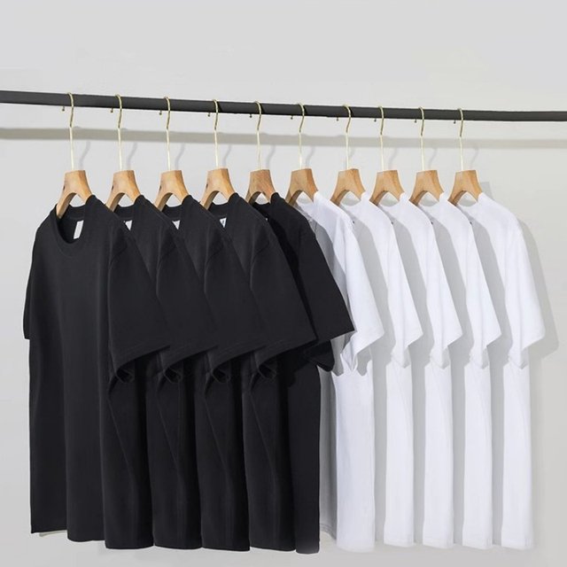 Adult Heavyweight T Shirt Wholesale Very Heavy Custom T Shirts Puff Oversized T Shirts for Men Back