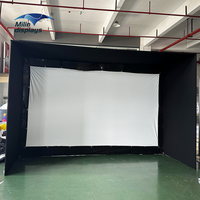 Tente de tir projecteur simulateur de golf Cage d'entraînement de golf Boîtier de simulateur de golf intérieur avec écran