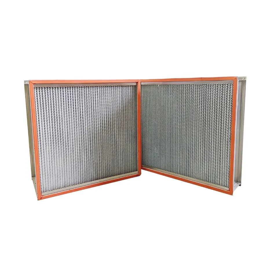 Merv 19 20 H13 14 fibra di vetro ad alta temperatura resistenza hepa filtro aria per camera bianca aria condizionata