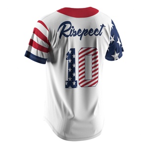 Design Embroidery Sublimation Outdoor <b>Baseball</b> Men Shirts 2 Button <b>Baseball</b> Jersey - Product Image 4