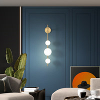 Lampe murale LED tout en cuivre, design moderne et postmoderne, de luxe léger, pour chambre à coucher, chevet, salon, mur de fond et escalier