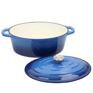 Casseroles ovales <span class=keywords><strong>en</strong></span> <span class=keywords><strong>fonte</strong></span> émaillée antiadhésives de grande taille 28 cm de haute qualité <span class=keywords><strong>en</strong></span> gros - Product Image 4