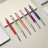 Stylo en métal aluminium avec pointe tactile, logo personnalisé, cadeau promotionnel pour entreprise