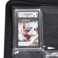 Classeur de cartes de sport en cuir PU de haute qualité à 4 pochettes, compatible OEM/ODM, pour jeux de société, album de cartes classées et protégées