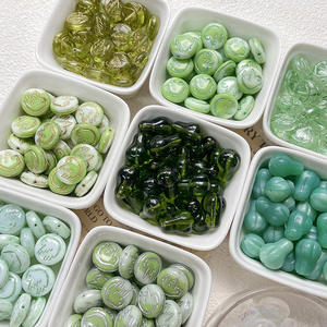 Czech Green Colored <b>Glass</b> With Gold <b>Beads</b> DIY Handmade Jewelry <b>Bracelet</b> Necklace <b>Bead</b> Accessories Material - Product Image 2