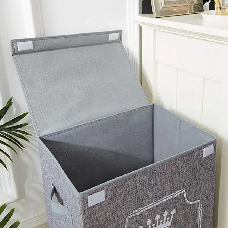 Waterproof and foldable laundry basket with cover is suitable for laundry, bedroom, bathroom and college dormitory