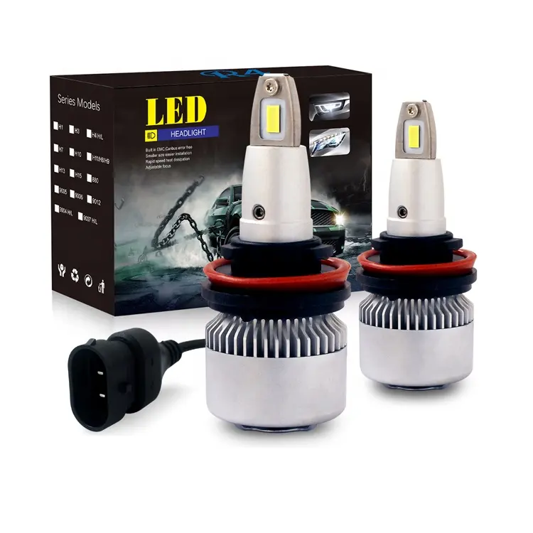 Raych-bombillas led superbrillantes para coche, tamaño mini, R4, H4, H13, 80W, chip CSP, para vehículos automotrices, 360