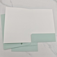 Carpeta de Presentación Plegable Mate Reciclable OEM, Personalizada con Logotipo, Icono de Redes Sociales, Impresión A4, Portafolletos para Clínica Veterinaria