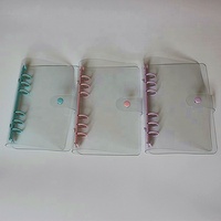 Dossier à feuilles mobiles personnalisé pour carnet de notes A4 A5 A6 A7 Transparent à 6 anneaux en pvc