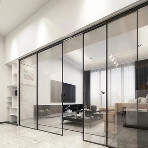 Mur coulissant en verre trempé durable pour un style moderne, cloison en verre trempé de 8 mm et 10 mm - Product Image 5