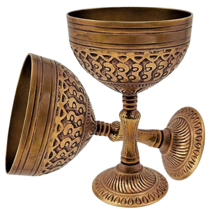 Copa de Metal de latón hecha a mano india, copa de vino pulida de latón en Color dorado, vasos de alta calidad, suministros para Bar y vino - Product Image 6