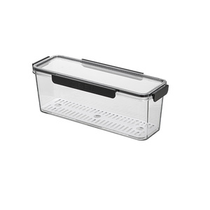 Refrigerator <b>Storage</b> Box Rectangle Stackable Clip On Lid Food Grade For Scallions Garlic Ginger Noodles Preservation - Product Image 4