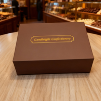 Boîtes en papier personnalisées pour chocolats de luxe, avec insert de séparation, 6, 9, 12, 16 compartiments, gaufrage, fermeture magnétique