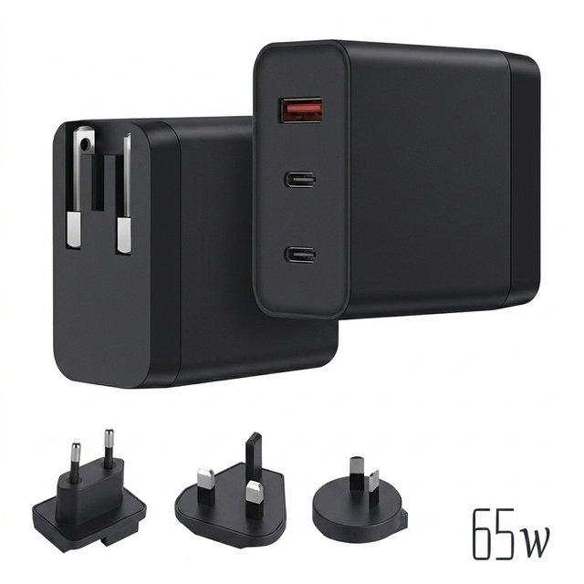 Au Eu Uk Mobile Laptop Charger with 3 Port Fast Charging 65w for iphone samsung macbook 65w/67w Gan 3-port Wall Charger (2c 1a)