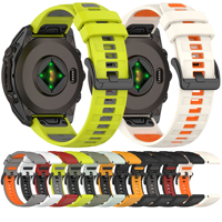 Bracelet de montre sport double couleur à dégagement rapide pour Garmin Fenix 8 E 7X 7S/Tactix 8 7/Quatix 7 Pro/Descent G2/Epix Pro