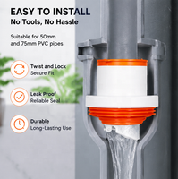 Válvula Antirretorno Universal de PVC de 50/75mm para Tuberías, Prevención de Insectos y Olores, Válvula de Gravedad Unidireccional, Desodorizante de Alcantarillado, Bloqueador de Olores