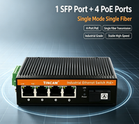 Switch PoE industriel Gigabit, monomode monofibre, transmission 20 km, port SC 1310/1550 nm
