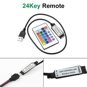 ESann Télécommande sans fil à 24 touches avec gradateur <span class=keywords><strong>LED</strong></span> <span class=keywords><strong>RGB</strong></span> et connecteur DC, charge maximale 72W pour SMD 5050 3528 2835 - Product Image 4