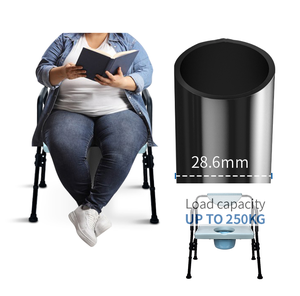 <span class=keywords><strong>Chaise</strong></span> <span class=keywords><strong>de</strong></span> toilette portable <span class=keywords><strong>de</strong></span> qualité médicale, robuste, antidérapante, pour personnes obèses, pour les soins à domicile - Product Image 3