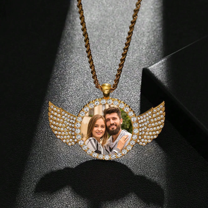 Collar con Colgante Personalizado DIY con Marco Giratorio para Fotos, Acero Inoxidable, Sublimación, Collar con Corazón para Fotos, Regalo Conmemorativo - Product Image 4