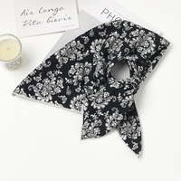 Bandana Katun Musim Panas 55X55Cm Syal Persegi Kecil Syal Bandana Dekoratif Cocok untuk Wanita Gaya Baru