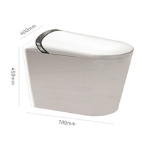 Appareil Sanitaire Moderne à Capteur de Pied Salle de Bain en Céramique Automatique WC Toilette Intelligente au Sol avec Réservoir