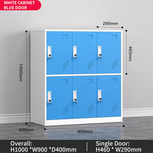 Armoire à vêtements Luoyang Sodor à 6 portes, armoire en acier, armoire de rangement en métal pour bureau, école, chambre - Product Image 4