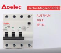 Disjoncteur différentiel électromagnétique (RCBO) 10kA AUB7HLM 3P+N Origine Chine
