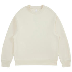 Venta al por mayor de felpa Jogger Hoodie de alta calidad OEM cuello redondo liso teñido de algodón blanco - Product Image 1