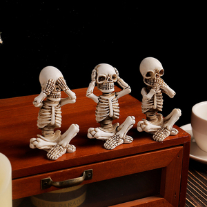 2025 Halloween Đảng Trang Trí Thủ Công Nhựa Bộ Xương Người Đàn Ông Bức Tượng Mô Hình Phổ Biến Nhựa Thủ Công Mỹ Nghệ - Product Image 4